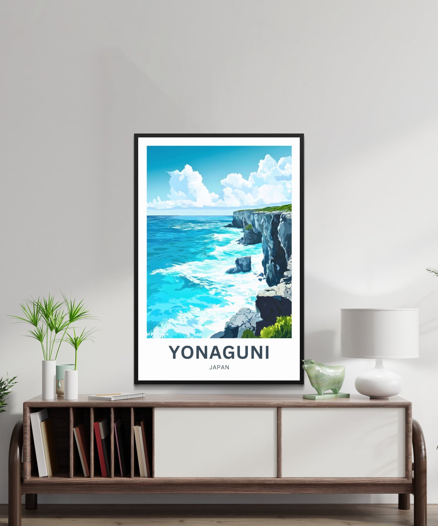 Yonaguni Travel Poster - Japan Captivating Cliffs