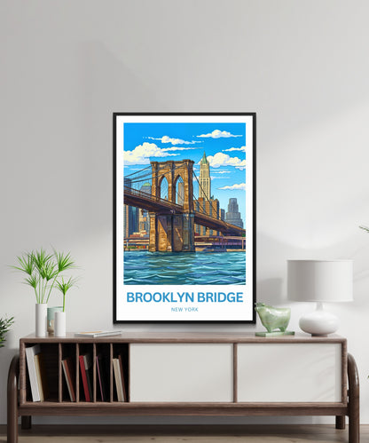 Brooklyn Bridge Travel Poster -  The Great Crossing