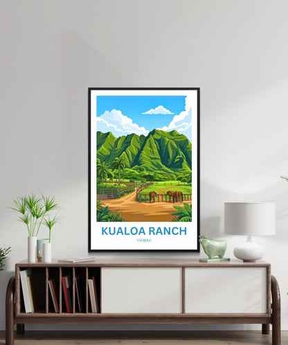 Kualoa Ranch  Travel Poster - Timeless