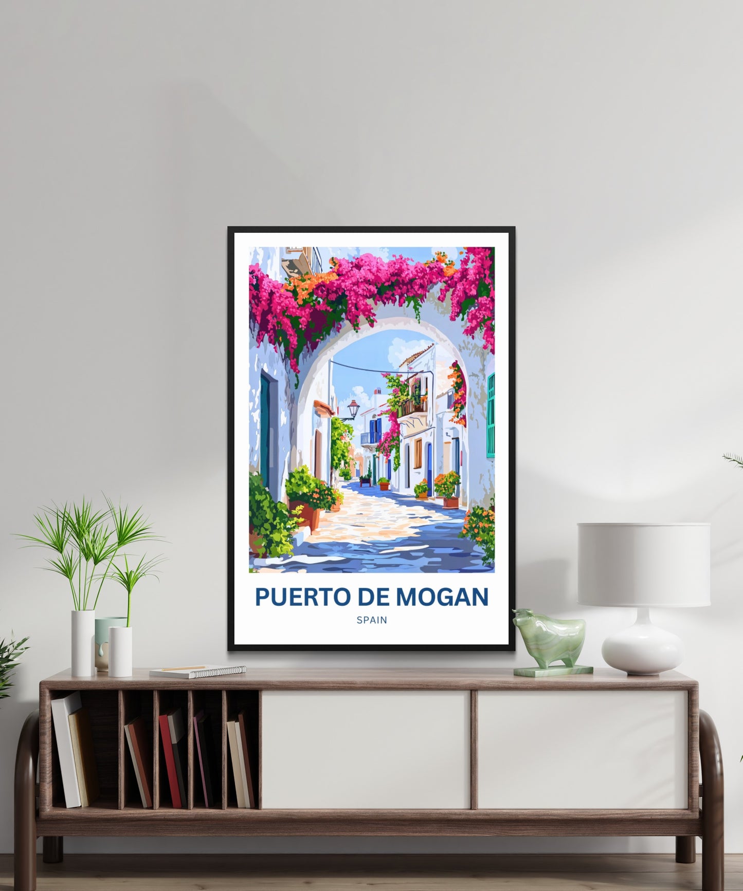 Puerto de Mogán Travel Poster - Blooming Paradise Street