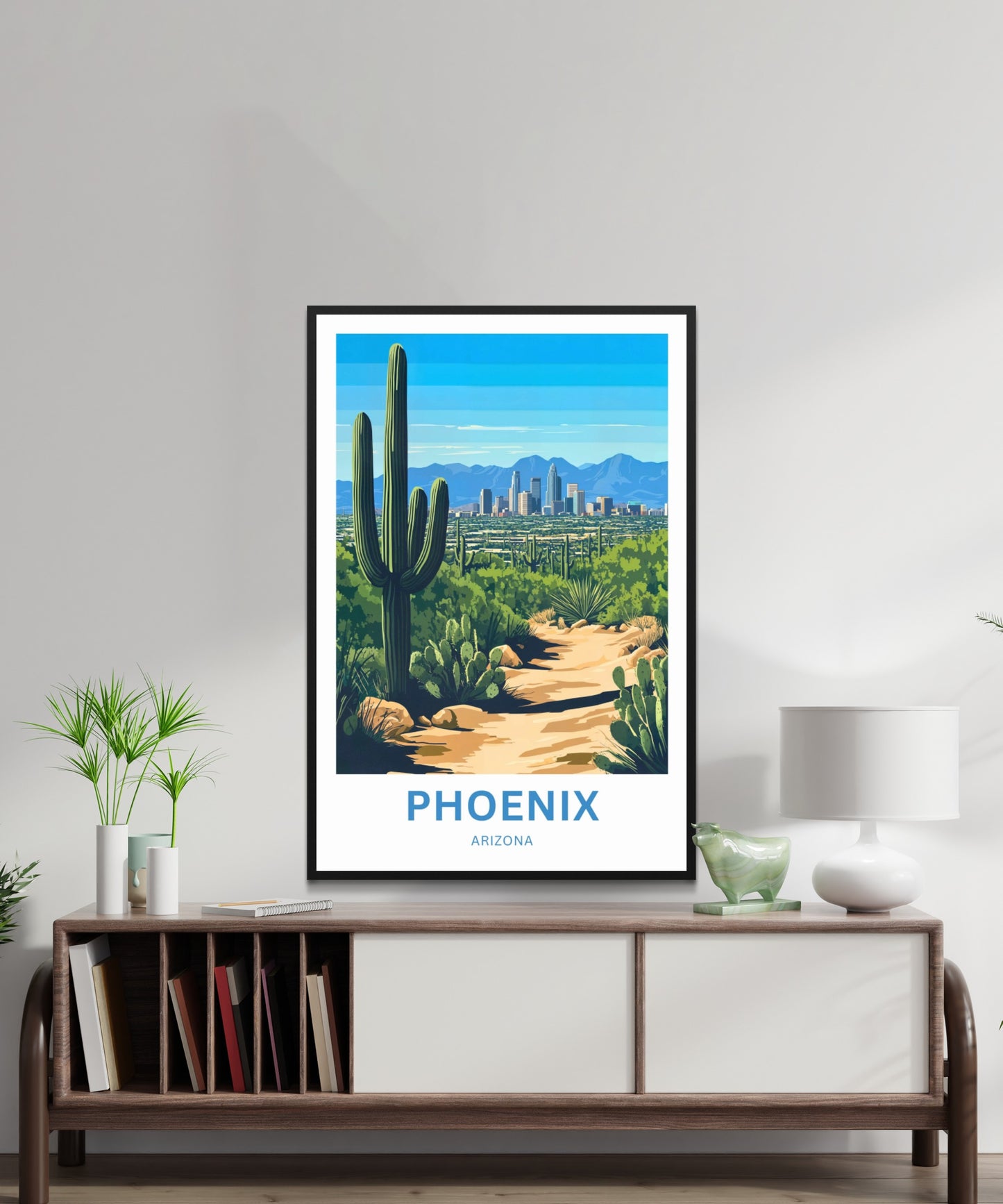 Phoenix Travel Poster - Captivating Cactus & Dessert City of Arizona