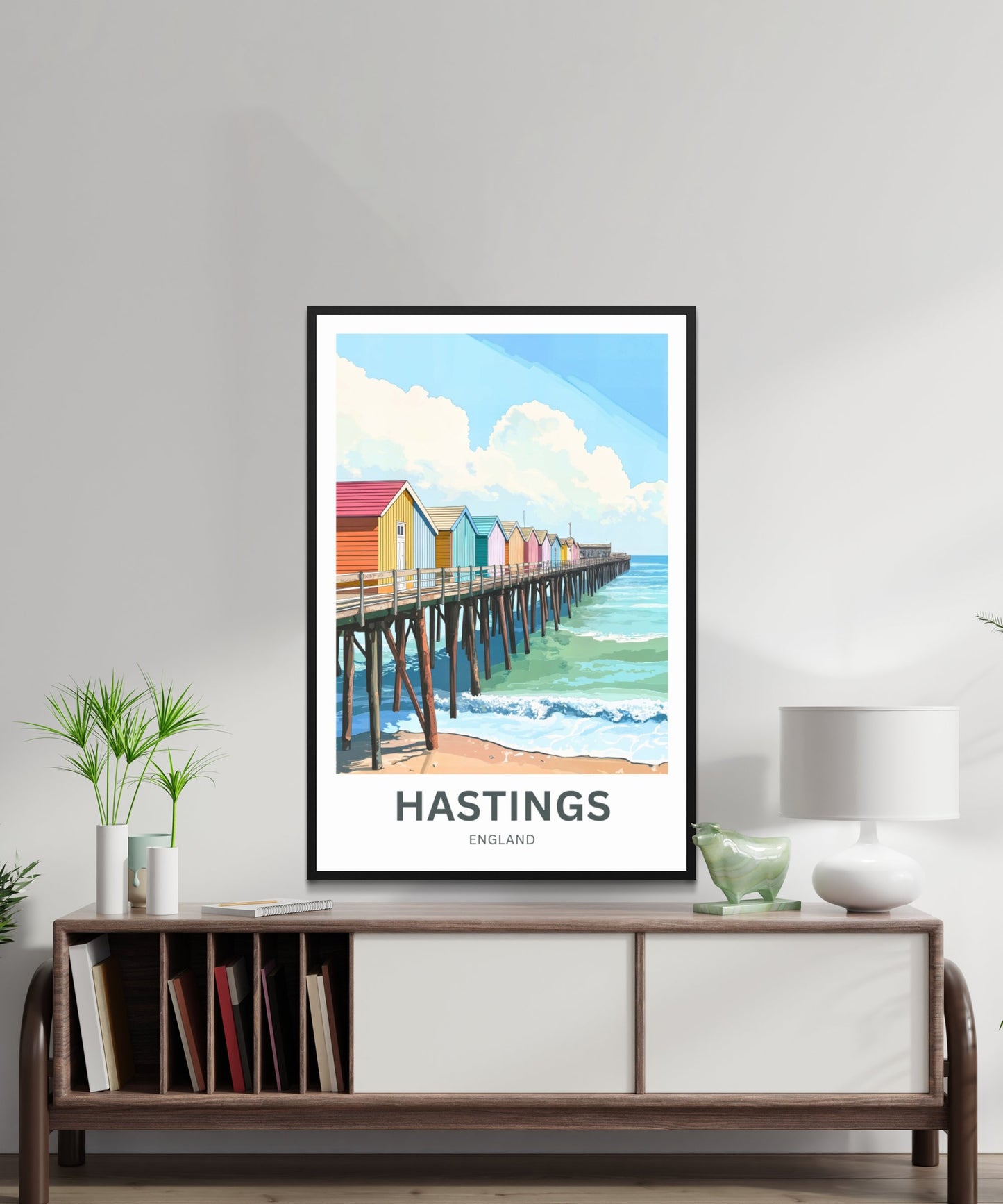 Hastings Travel Poster- Beach Pier