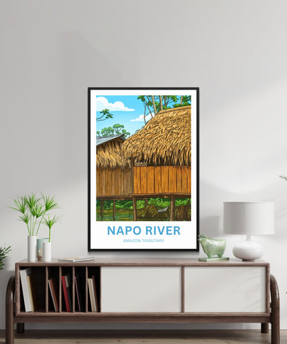 Napo River Travel Poster - Amazon River Life