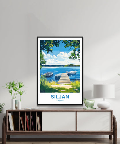 Lake Siljan Travel Poster - Sweden's Timeless Lake
