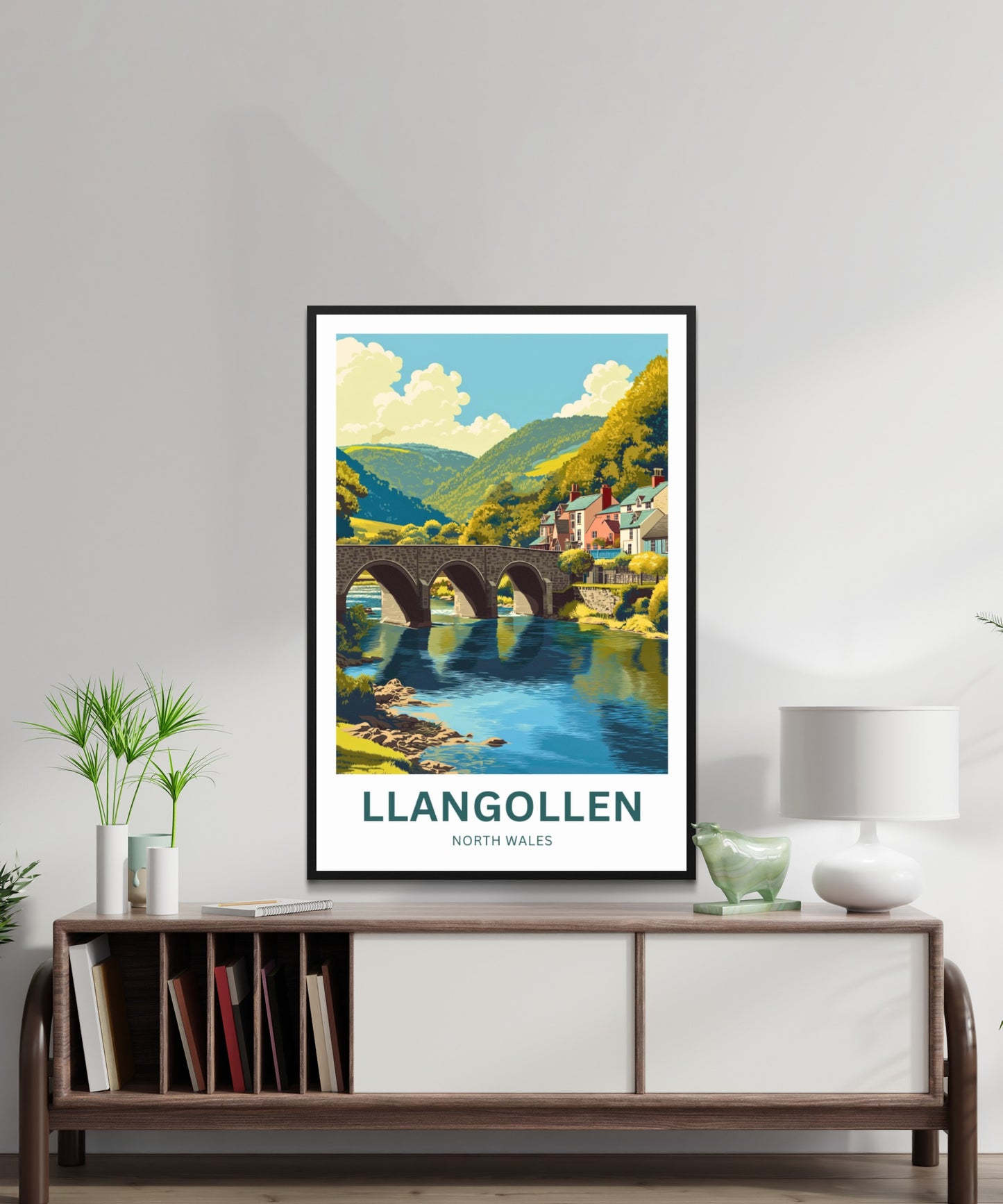Llangollen Travel Poster - Captivating River Tranquility