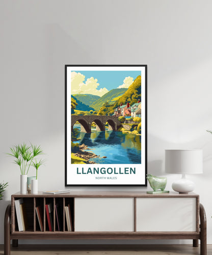Llangollen Travel Poster - Captivating River Tranquility