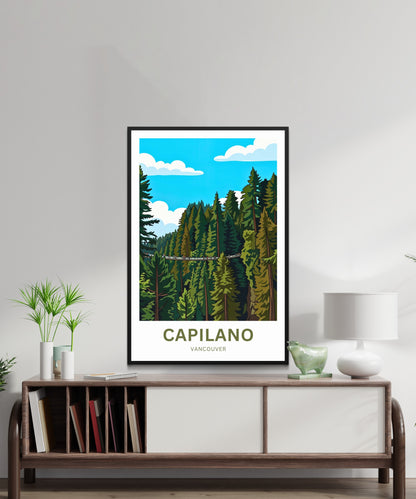 Capilano Suspension Bridge  Travel Poster - Treetop adventure