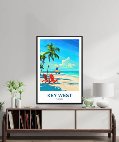 Key West Travel Poster - Florida Serene Beach