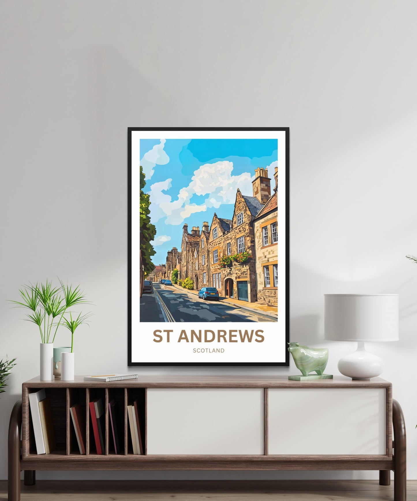 St. Andrews Travel Poster - Captivating Historic Street