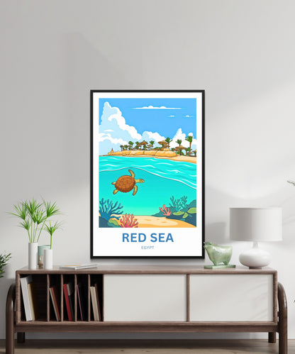 Red Sea Travel Poster - Ocean Secrets