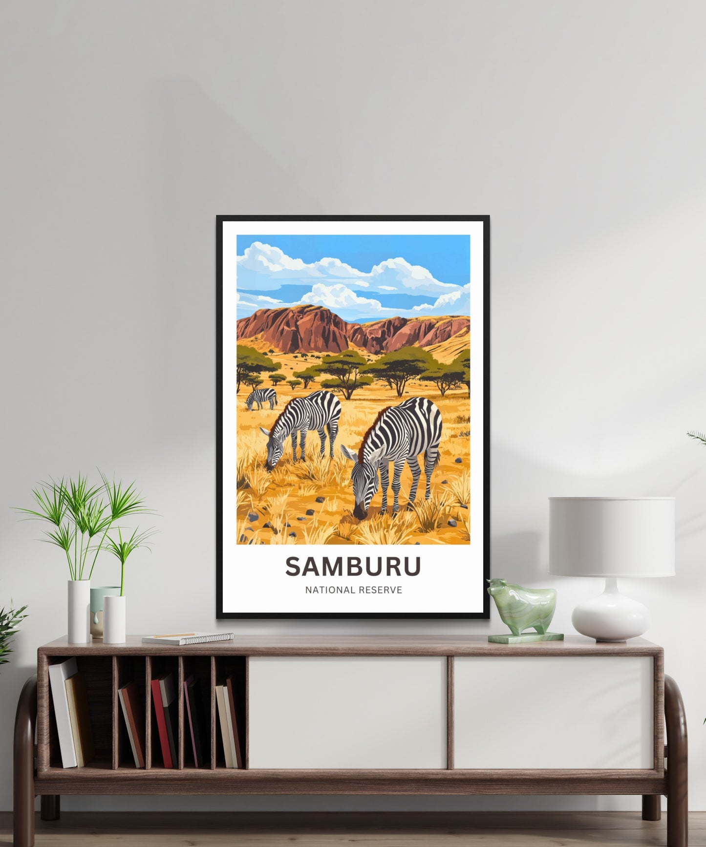 Samburu National Reserve Travel Poster - The Wild Life of Kenya