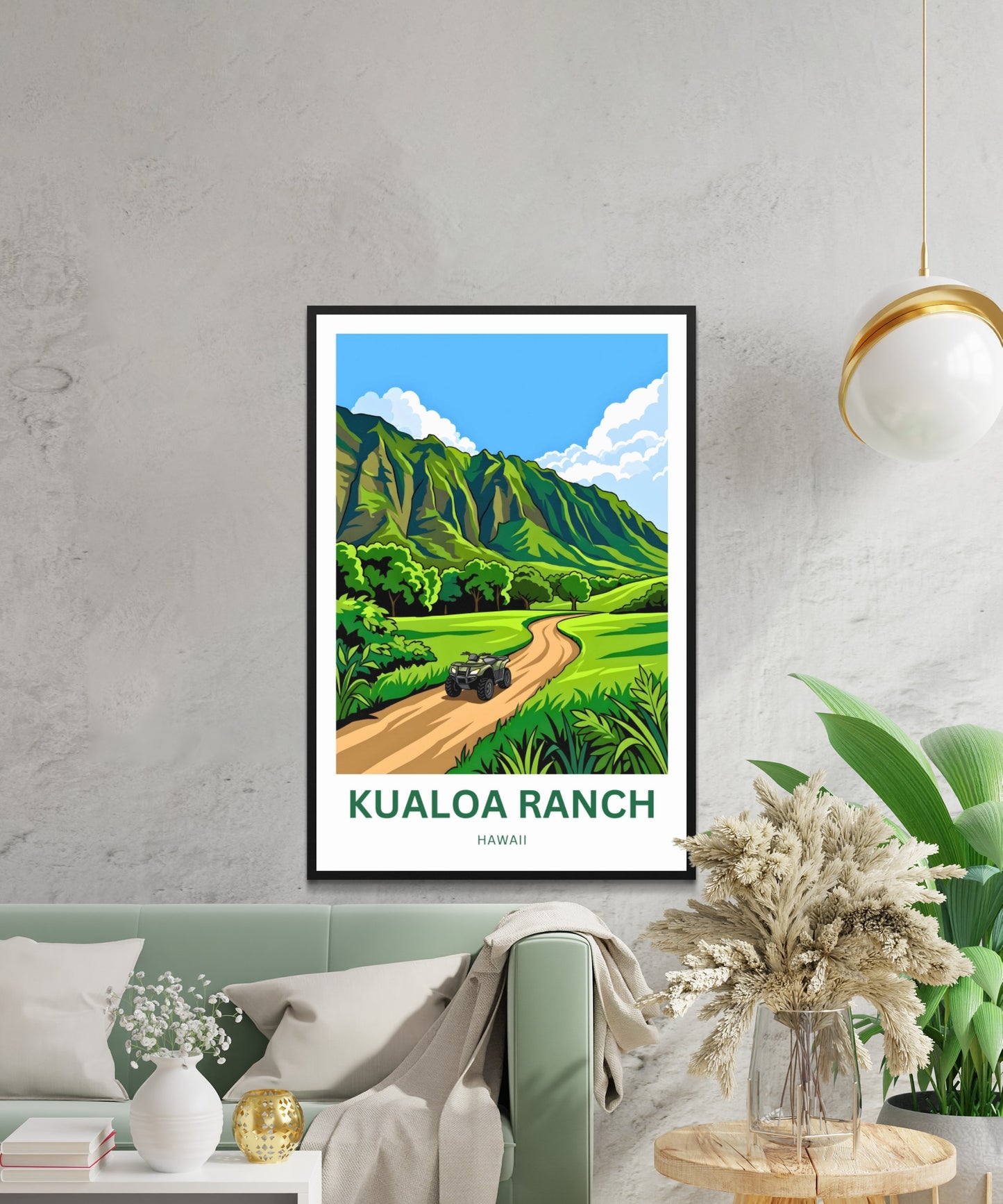 Kualoa Ranch  Travel Poster - Hawaiian horizons