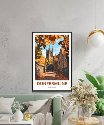 Dunfermline Travel Poster- Scottish Royal