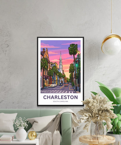 Charleston Historic District Travel Poster