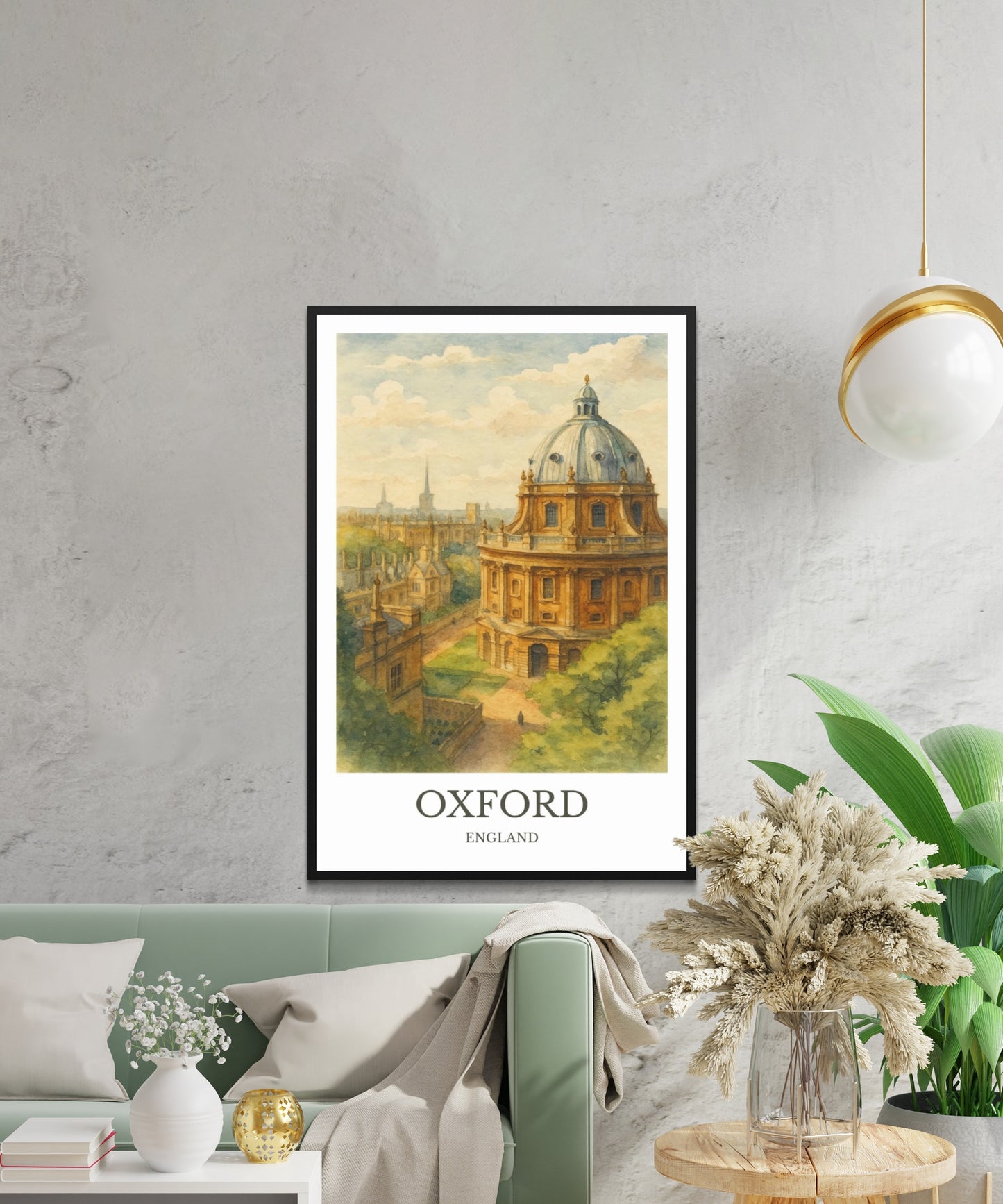 Oxford, Watercolor design poster, England Print, Oxford Wall Art