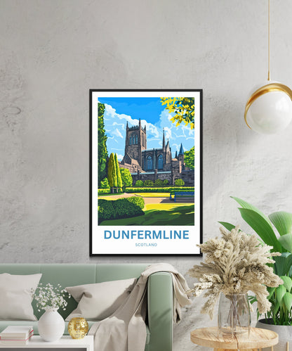 Dunfermline Travel Poster- Scotland Echoes of Kings