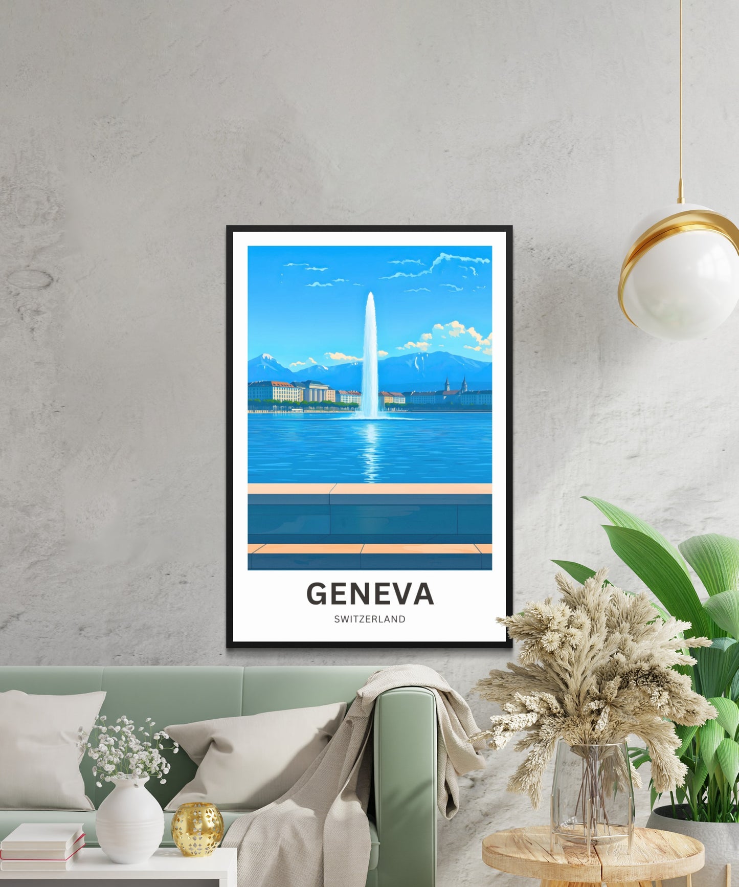 Geneva Travel Poster - Lake Geneva’s Shimmering Jewel