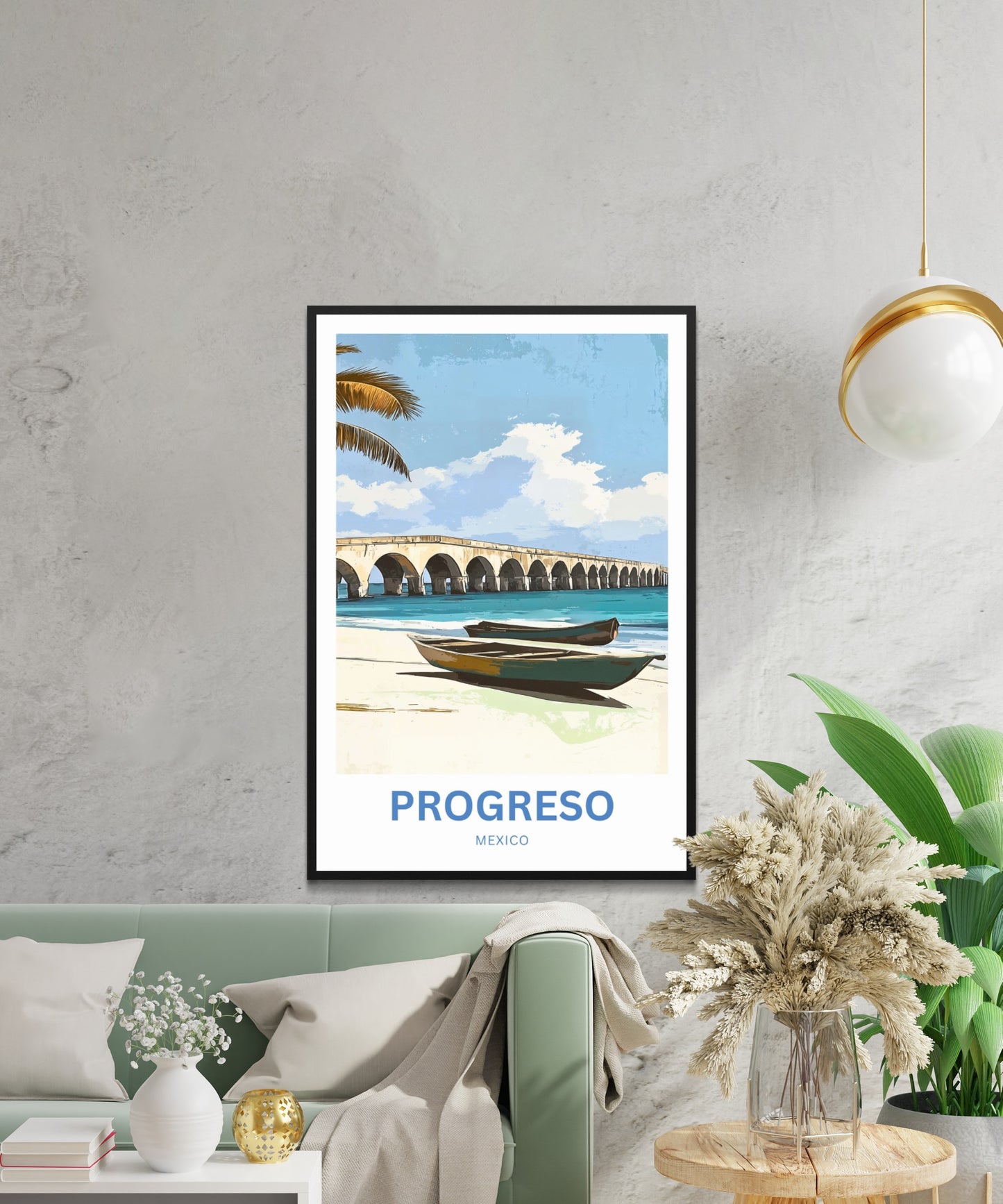 Progreso Travel Poster -  Mexico Endless Pier, Endless Summer