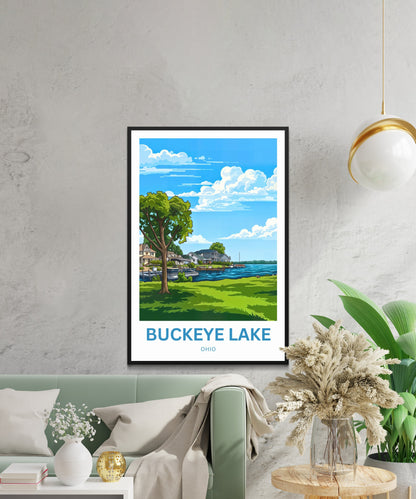 Buckeye Lake Travel Poster -  Ohio