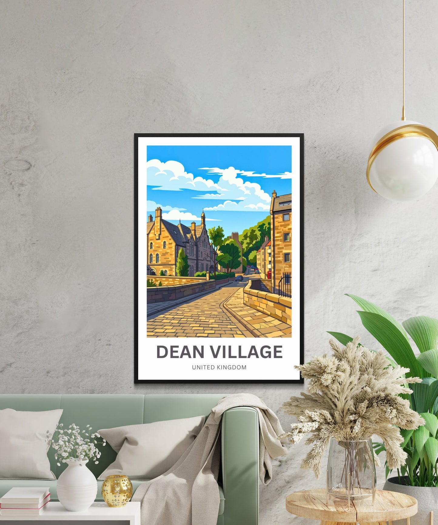 Dean Village Travel Poster - Beautiful Atmosphere View
