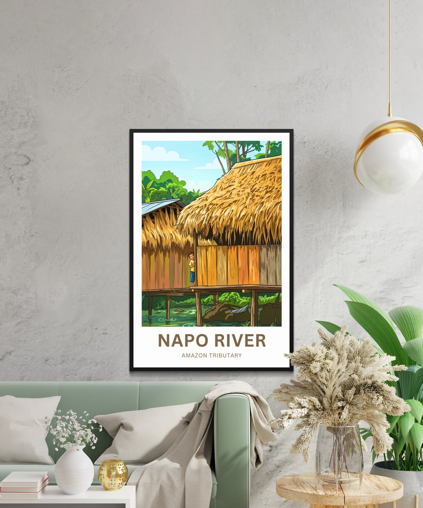 Napo River Travel Poster - Living
