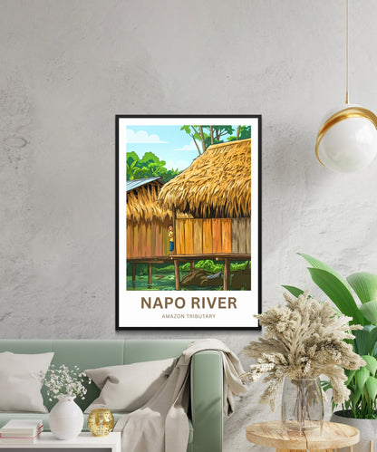 Napo River Travel Poster - Living