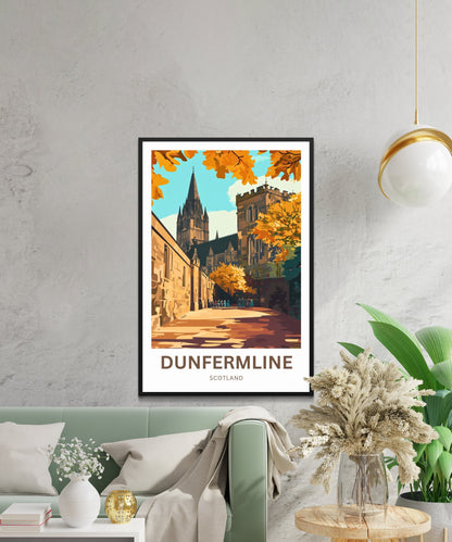 Dunfermline Travel Poster- Heart of Scottish History