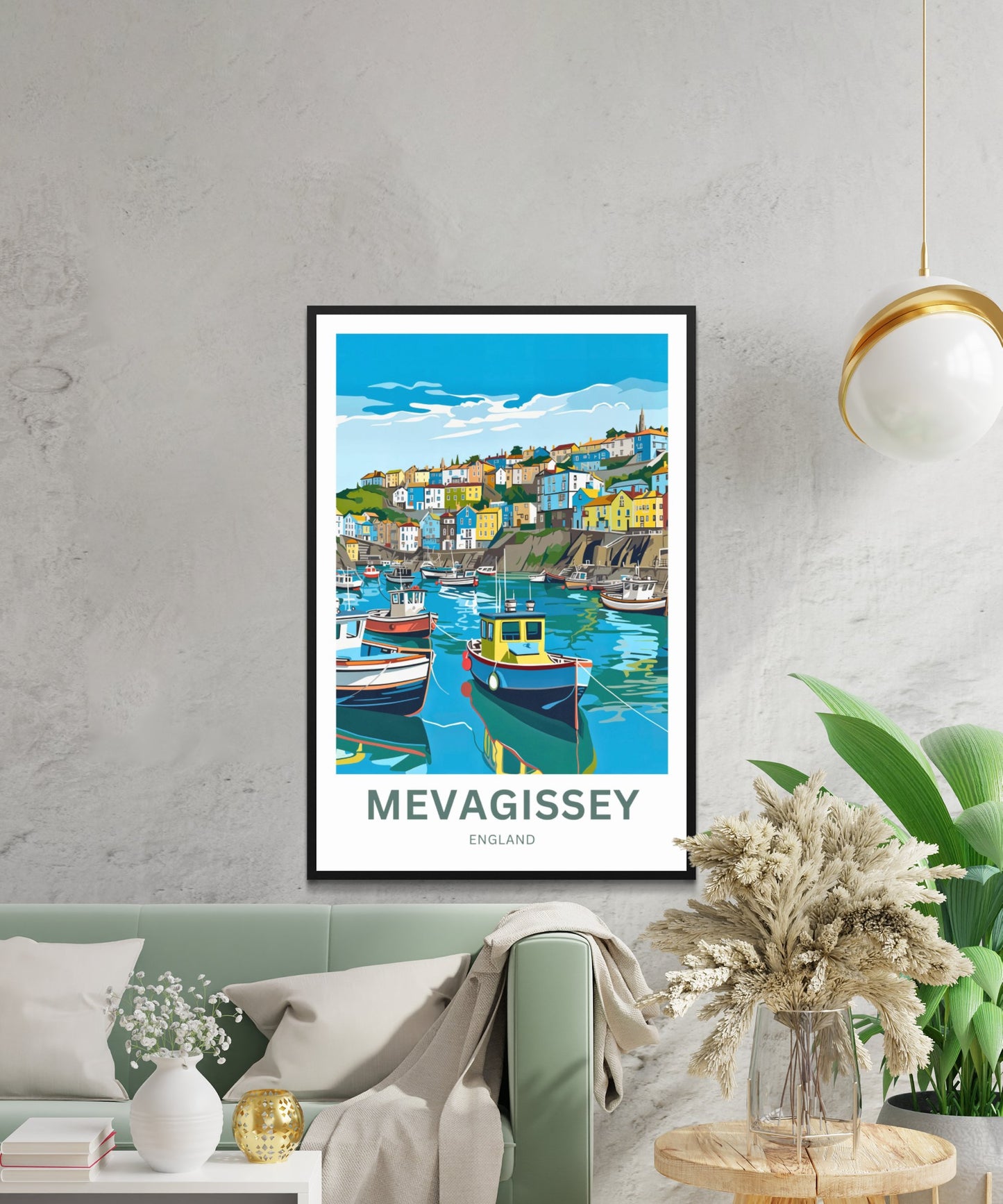 Mevagissey Travel Poster- England