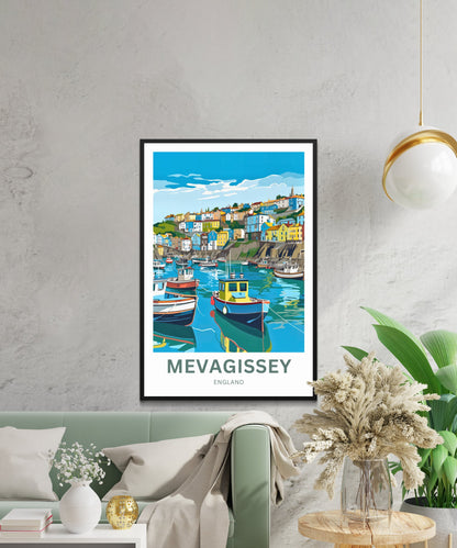 Mevagissey Travel Poster- England