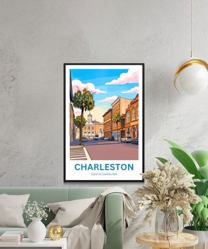 Charleston Historic District Travel Poster - Timeless Charm