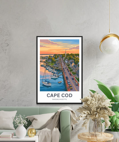 Cape Cod Travel Poster - Timeless Coastal Beauty