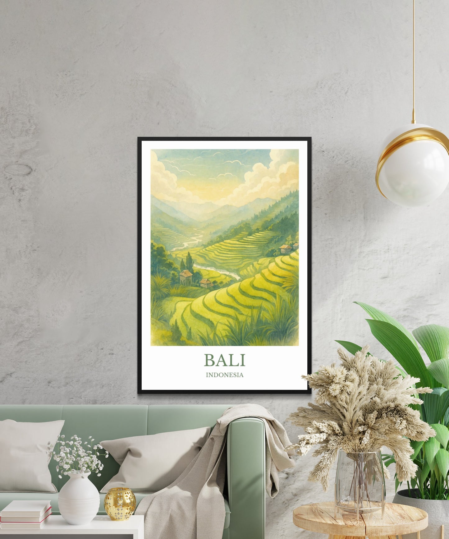 Bali, Watercolor design poster, Indonesia Print, Bali Wall Art