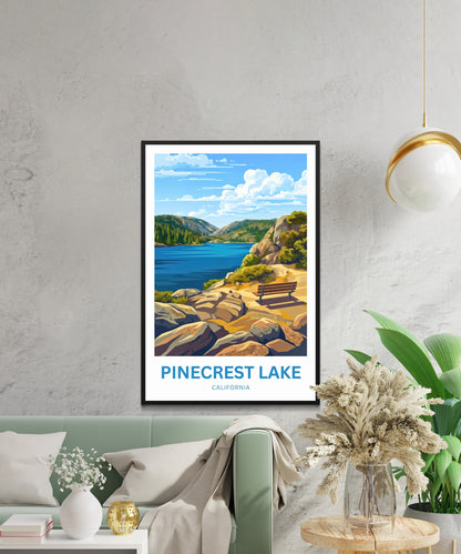 Pinecrest Lake Travel Poster - California Alpine Escape