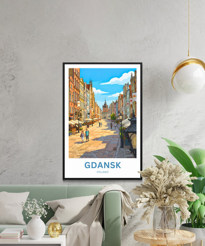 Gdańsk  Travel Poster - Summer Strolls