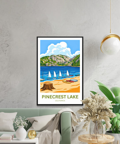 Pinecrest Lake Travel Poster - Lakeside Peace