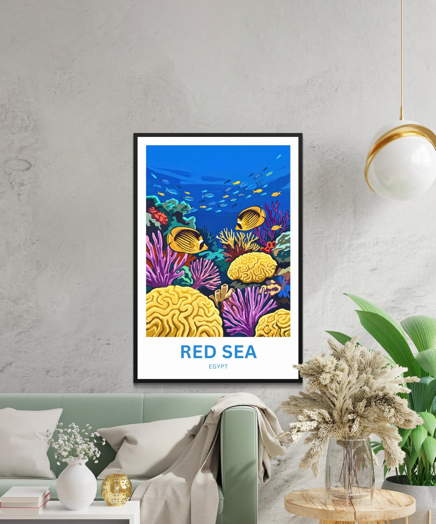 Red Sea Travel Poster - Living Coral