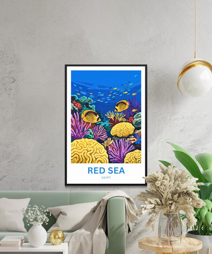 Red Sea Travel Poster - Living Coral