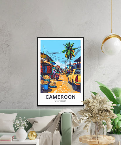 Cameroon Travel Poster - Local Street View