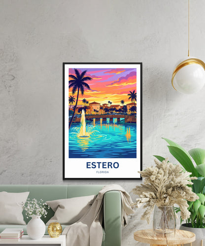 Estero Travel Poster - Golden Hour Escape
