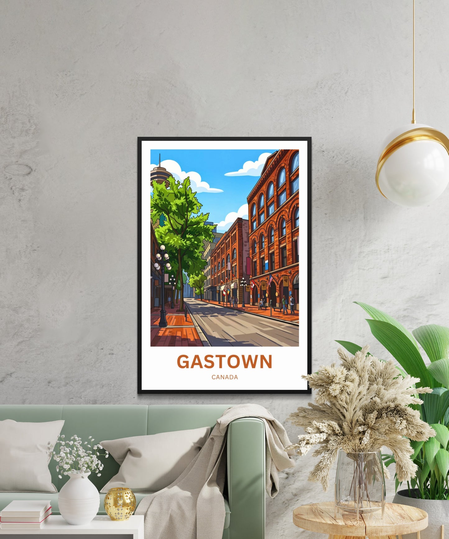 Gastown Travel Poster - Vancouver Streets