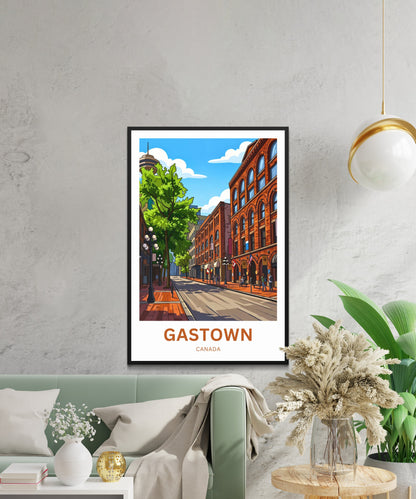 Gastown Travel Poster - Vancouver Streets