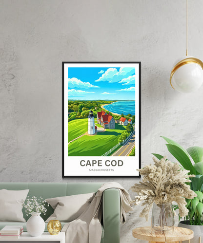 Cape Cod Travel Poster - Seaside Serenity