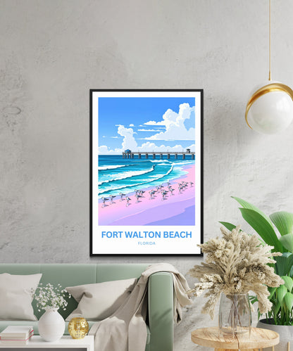 Fort Walton Beach Travel Poster - Life’s Better at the Beach
