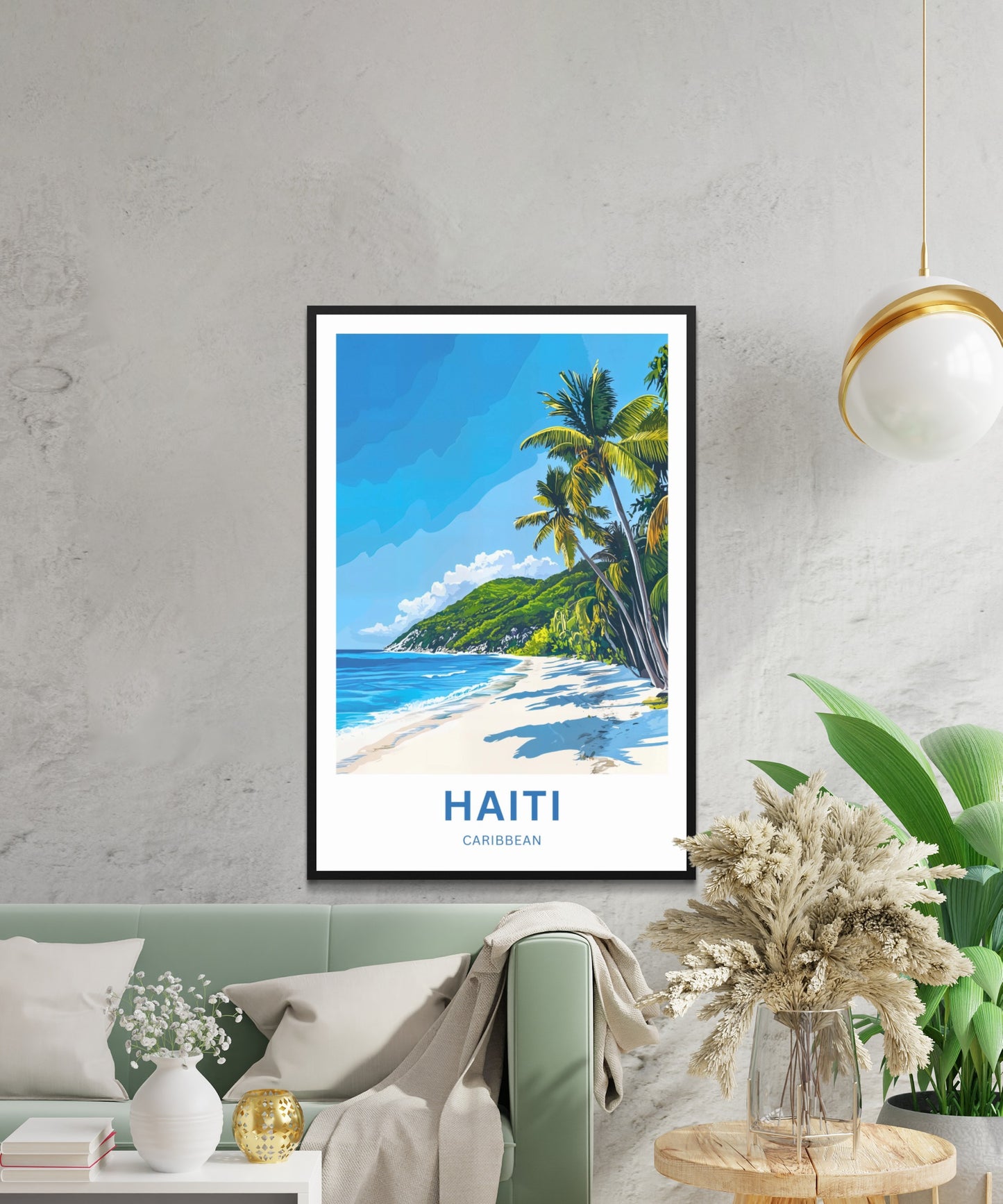 Haiti Travel Poster - Caribbean Beach