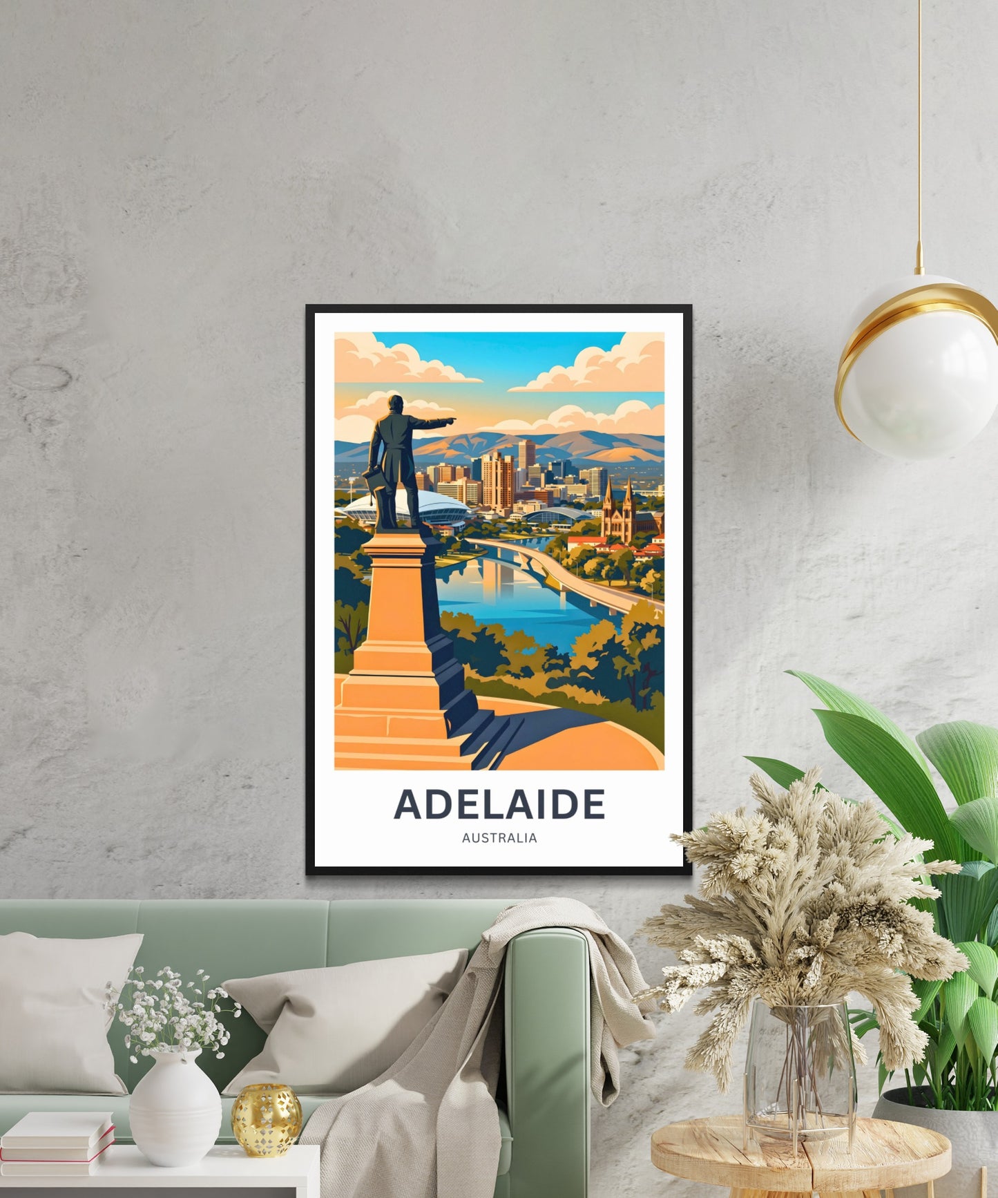Adelaide Travel Print - City View