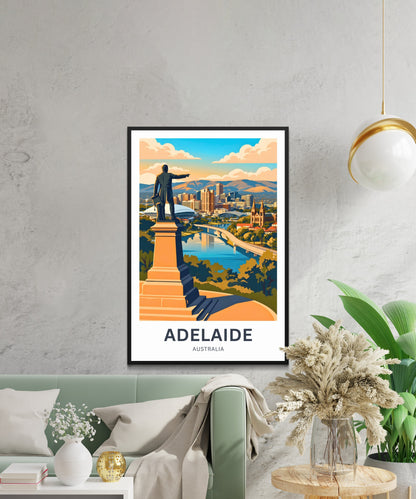 Adelaide Travel Print - City View