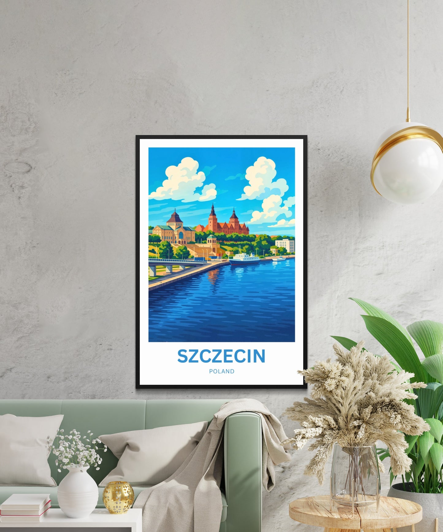 Szczecin Travel Poster -  Poland Hidden Harbor Gem