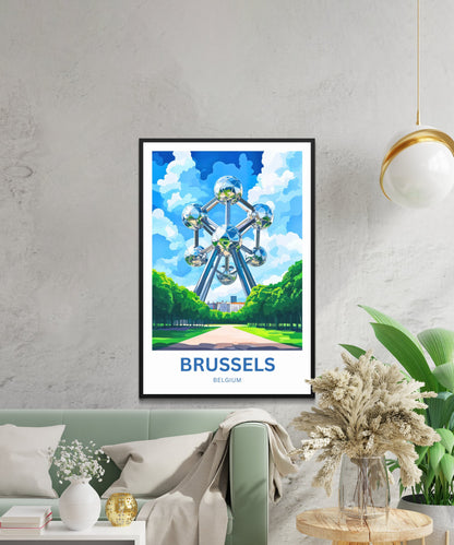 Brussels Travel Poster- Heart of Europe