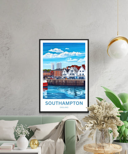 Southampton Travel Poster- Gateway to the Sea England