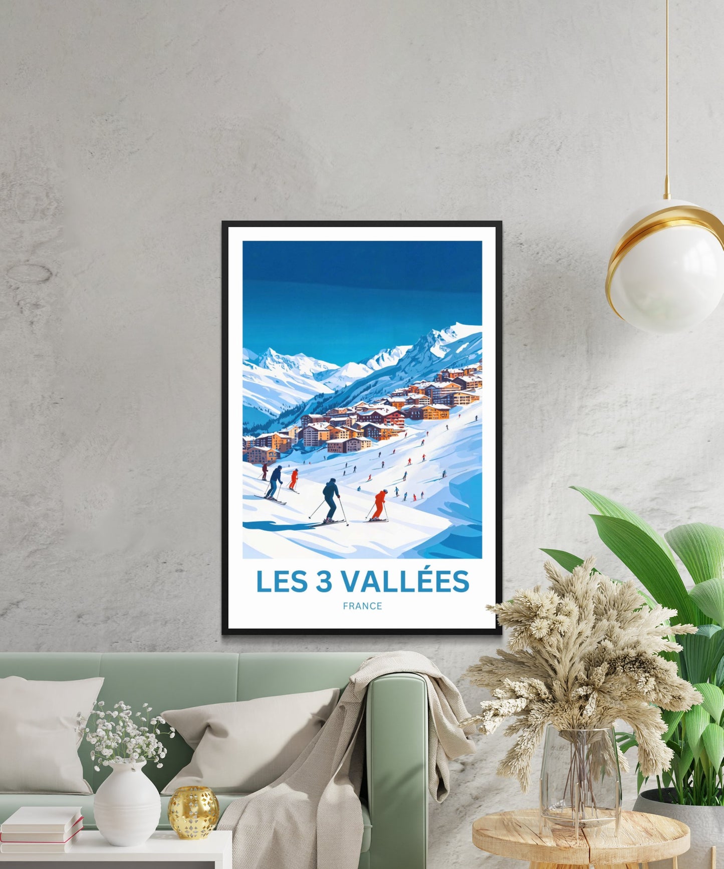 Les 3 Vallées Travel Poster - Classic French Alps